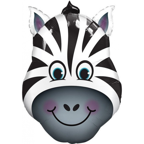 

Фольгированный шарик КНР (62х92 см) Зебра (голова) большая, Разные цвета