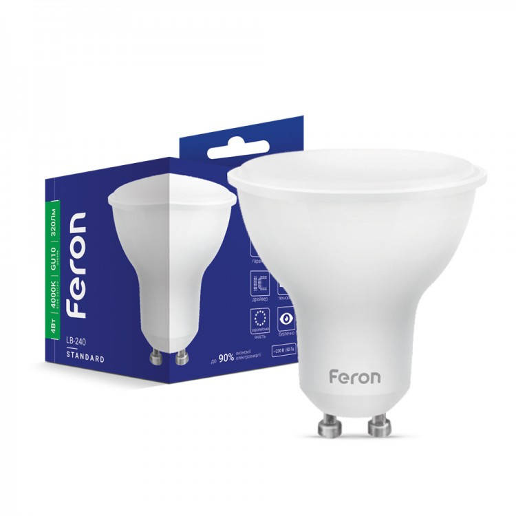 

Светодиодная лампа Feron LB-240 4W GU10 4000K