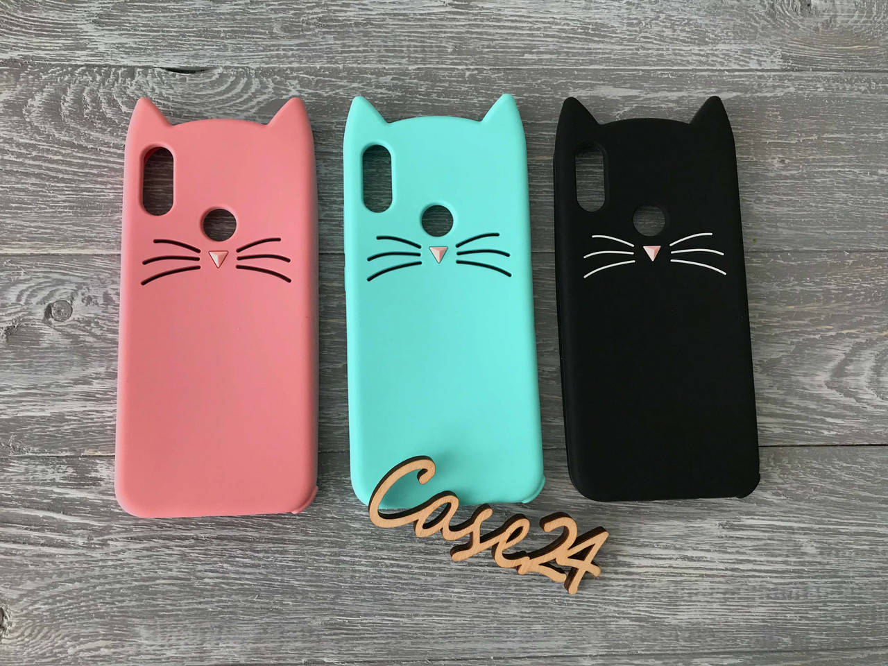 

Резиновый 3D чехол для Xiaomi Redmi Note 7 Усики (3 цвета), Черный