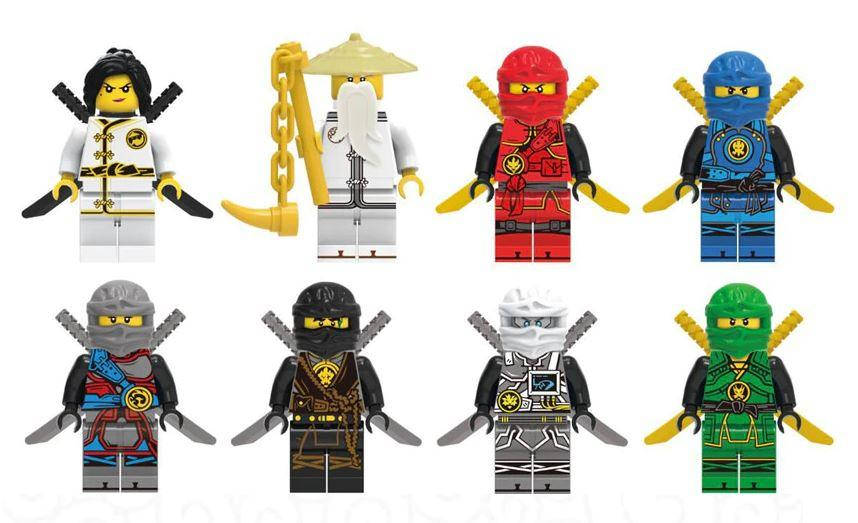 

Конструктор фигурки человечки ниндзяго Ninjago для лего lego 8 шт