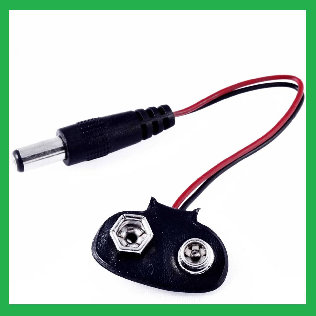 

Адаптер питания Крона - 5.5мм коннектор, Arduino, коннектор батареи крона, Черный