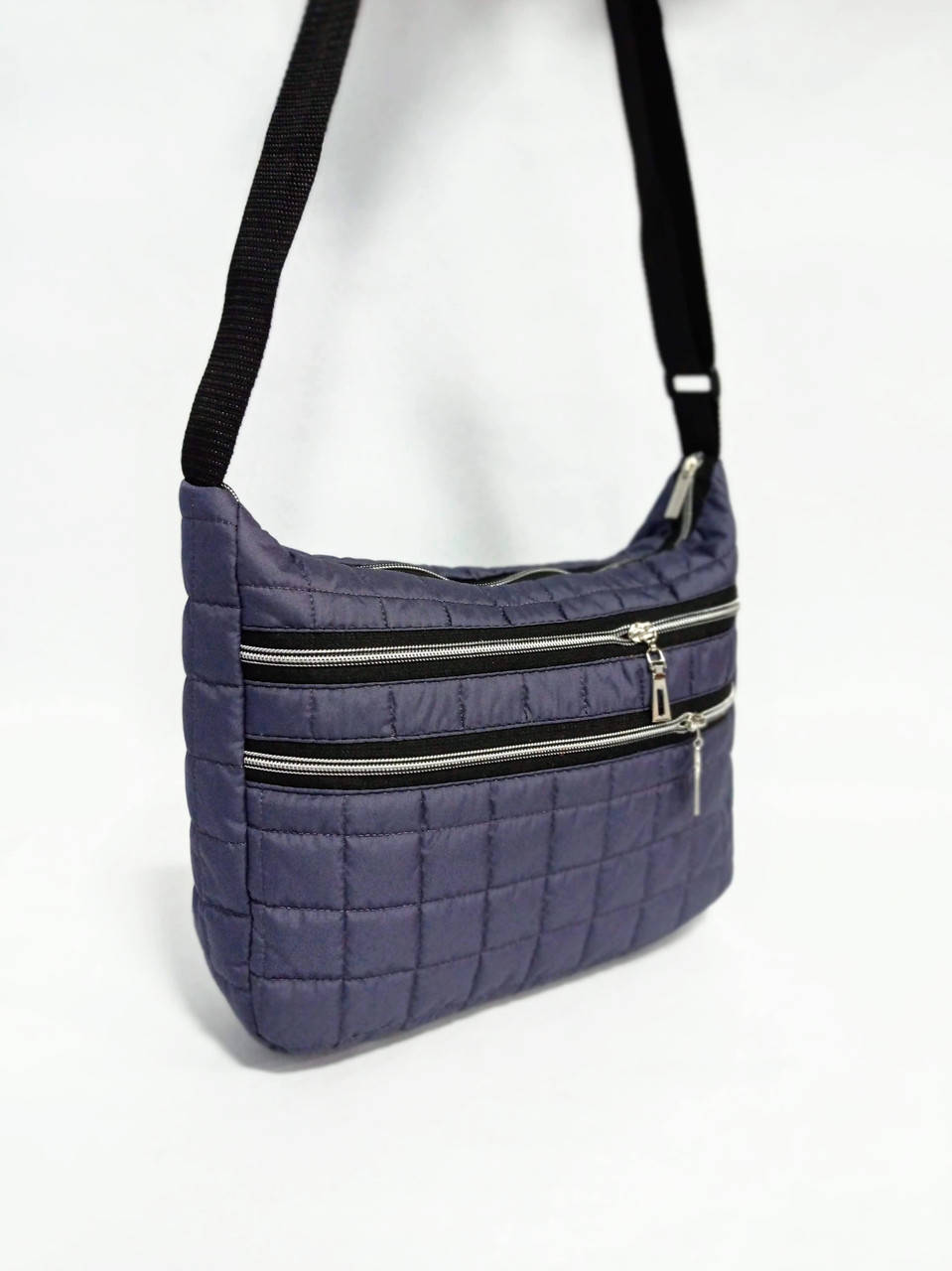 

Сумка женская через плечо 30*24см серо-фиолетовая (200-565), Серый