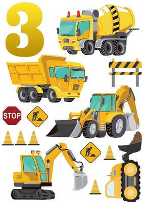 

Вафельна картинка для кондитерских виробів Машинки, (лист А4) 3