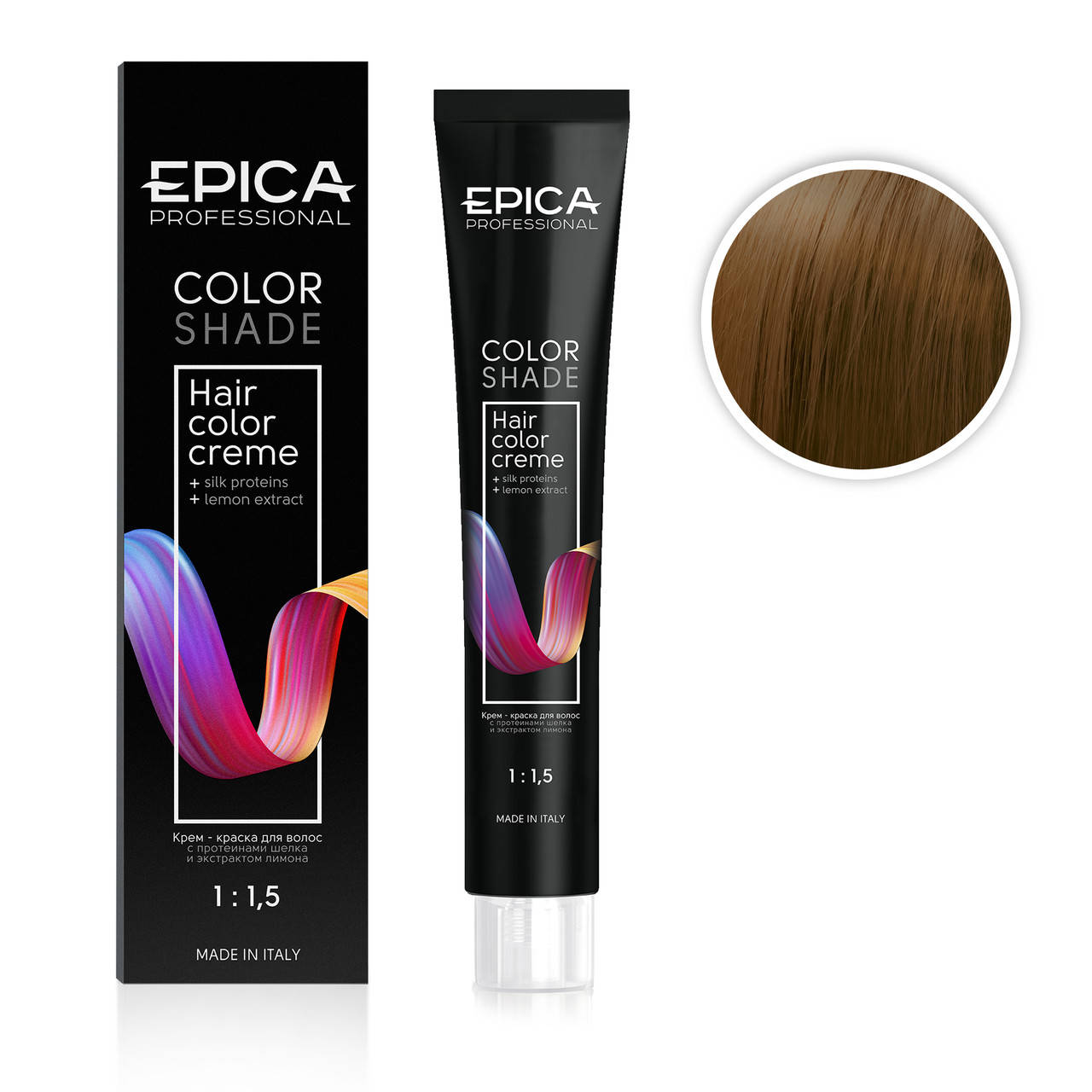 

Стойкая крем-краска EPICA HAIR COLOR CREAM 8.34 Светло-русый золотисто-медный 100ml