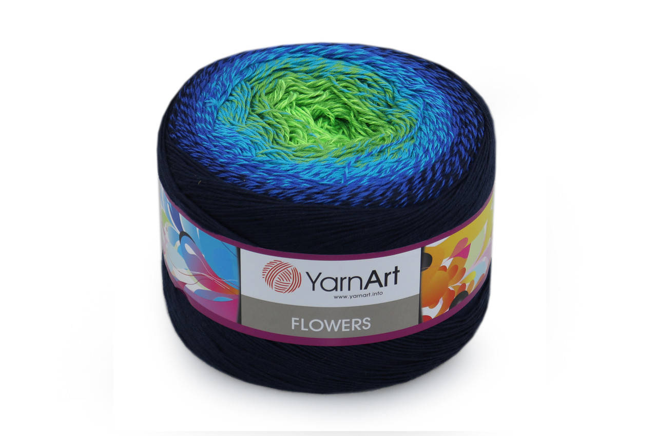 

YarnArt Flowers, №300, Секционное крашение