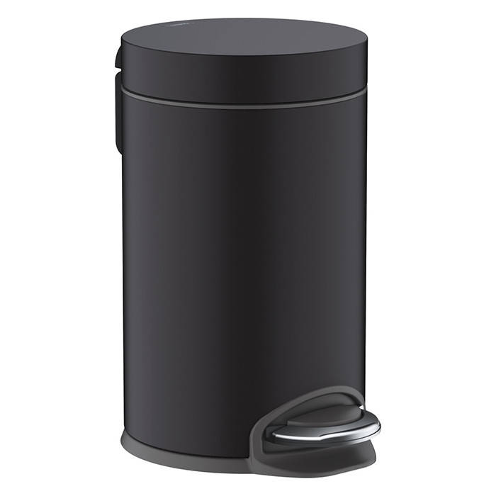 

Мусорное ведро HANSGROHE AddStoris 41775670 с педалью черное матовое 3л, Черный