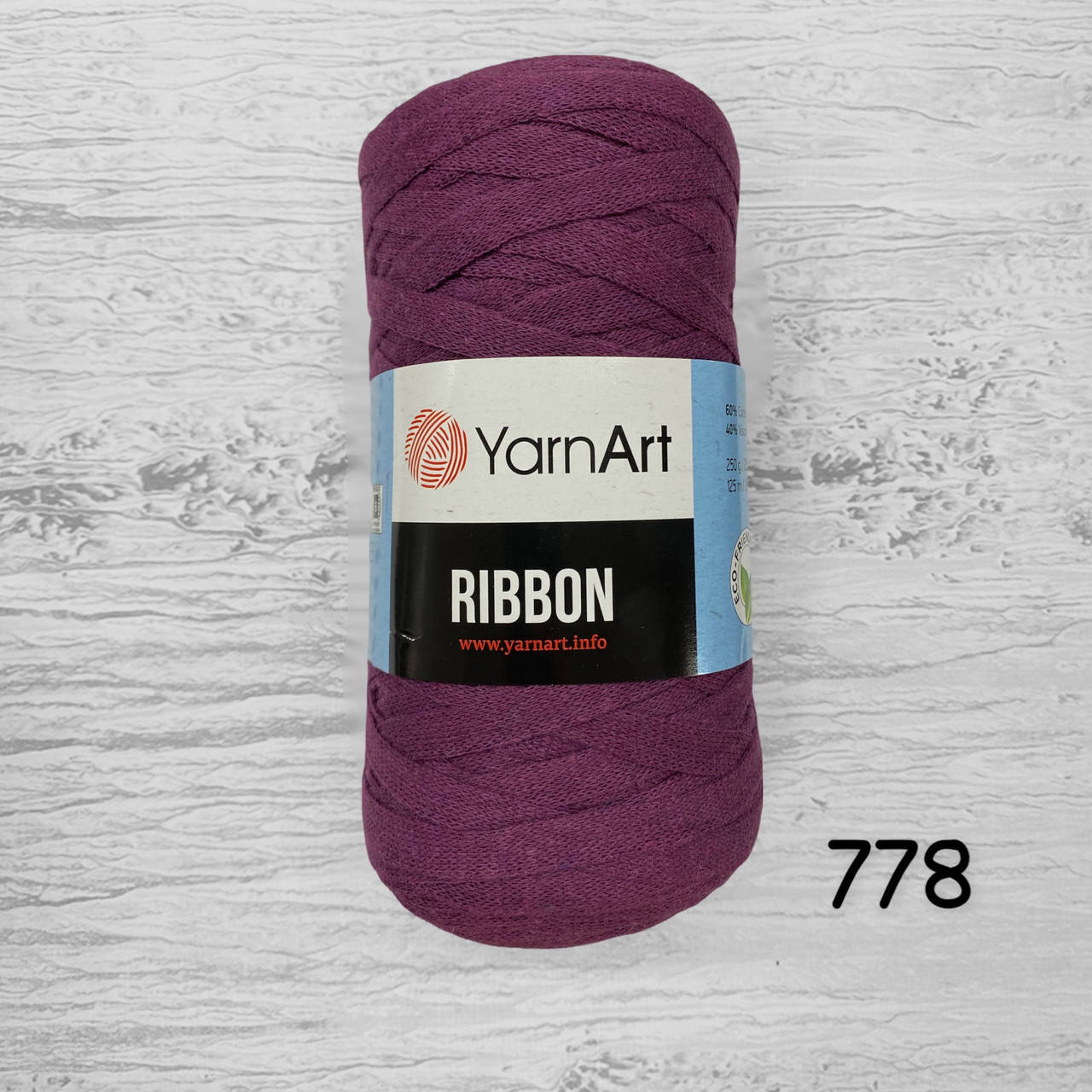 

Трикотажна пряжа YarnArt Ribbon / ЯрнАрт Ріббон 778 фіолет