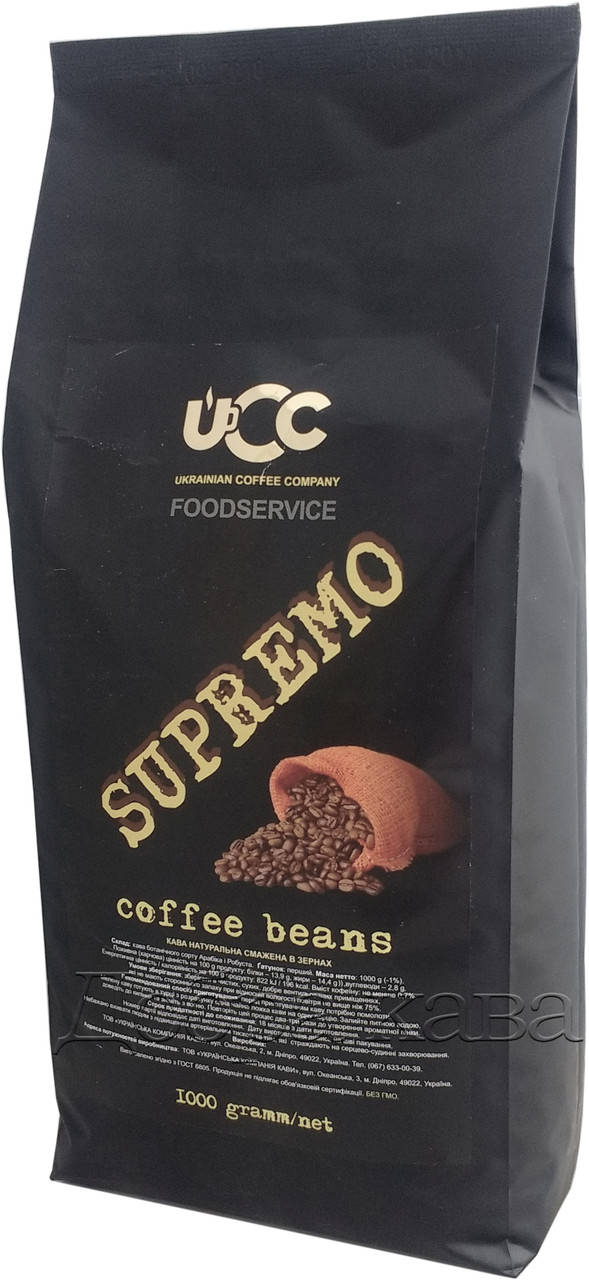 

UCC Supremo (50% Арабика) кофе в зернах 1 кг