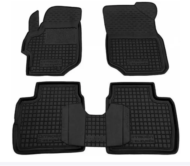 

Коврики в салон для Citroen C-Elysee '13- резиновые, черные (AVTO-Gumm), Черный