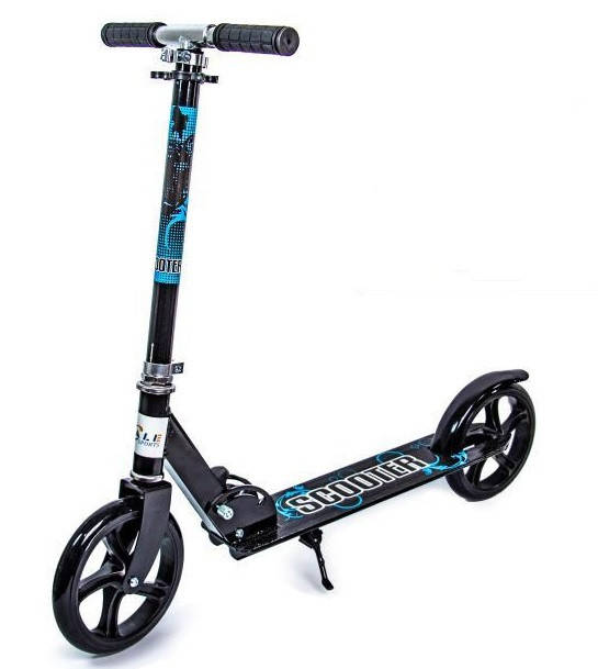 

Детский складной самокат с большими колесами Scooter 460. Черно-синего цвета, Черный
