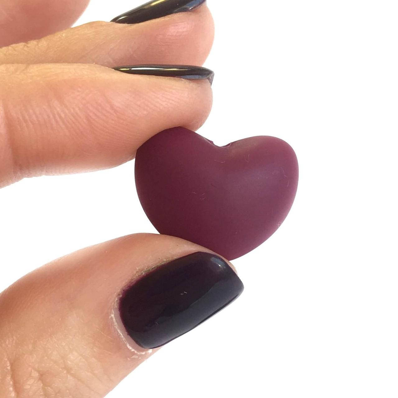 

Сердце (винный) силиконовая бусина