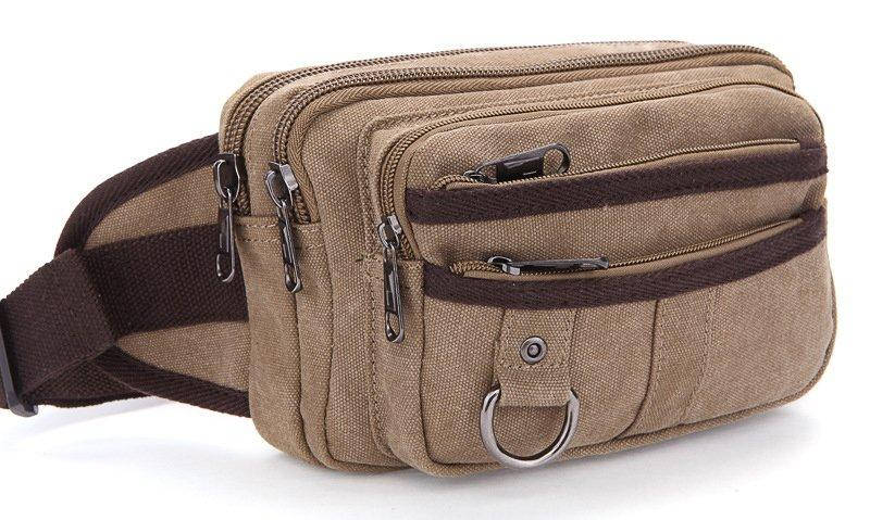 

Бананка текстильная на пояс Vintage 20081 Хаки, Коричневый
