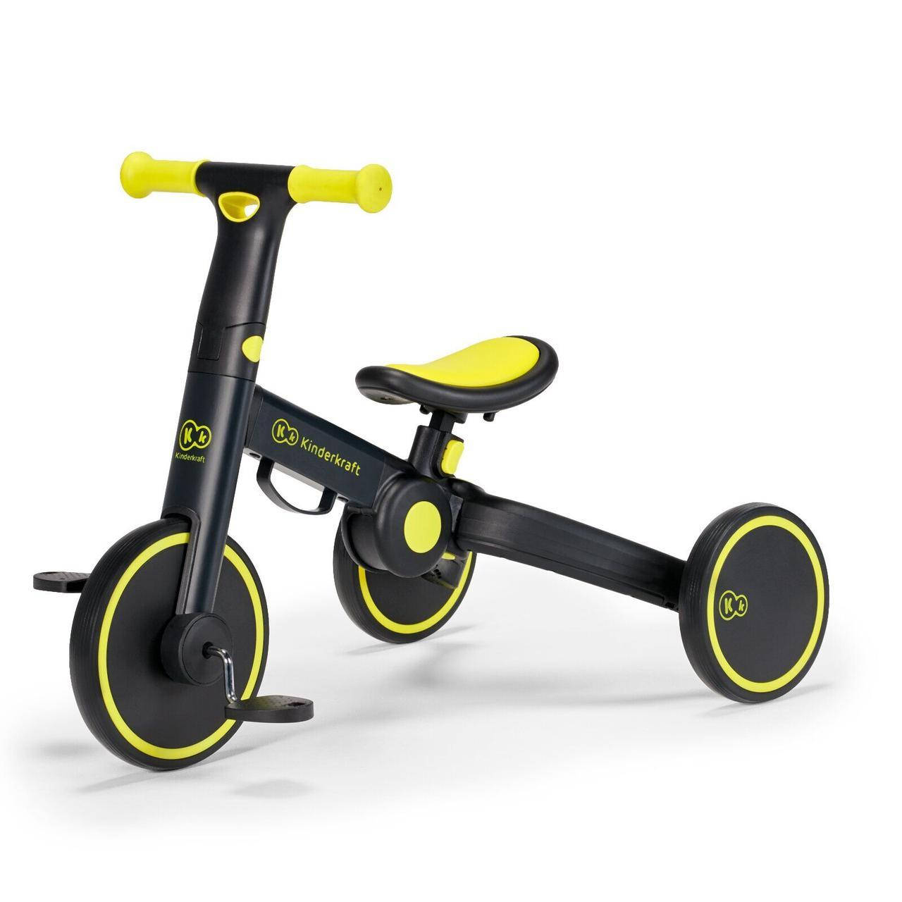 

Детский трехколенсый велосипед беговел 3в1 Kinderkraft 4Trike (black volt)