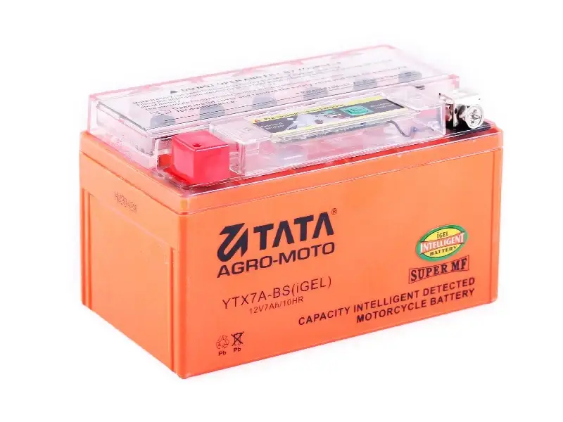 

Мото аккумулятор Tata 12V 7Ah YTX7A-BS (GEL)