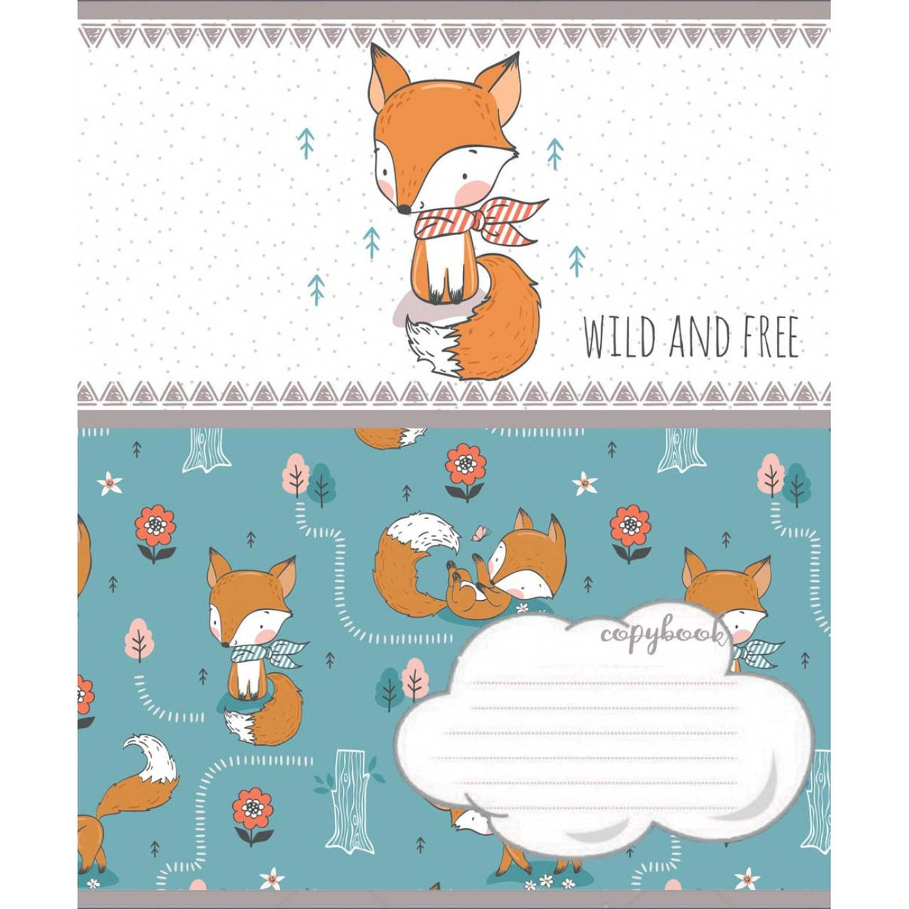 

А5/12 кос. 1В Wild and free, тетрадь учен.