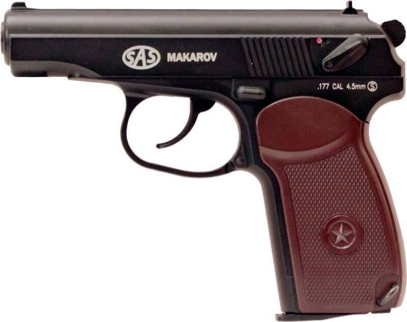 

Пистолет пневматический. SAS Makarov 4,5 мм IBKCMD440AZB