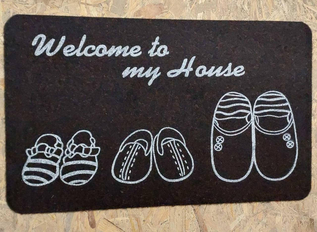 

Коврик придверный "Welcome to my house" 50х80см черный