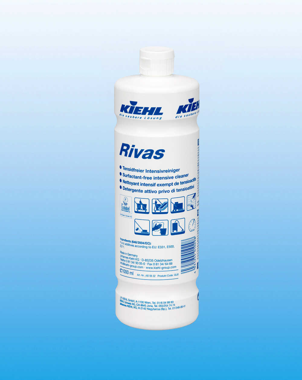 

Интенсивный очиститель для текстильных покрытий, не содержащий ПАВ Rivas, 1 л, Kiehl