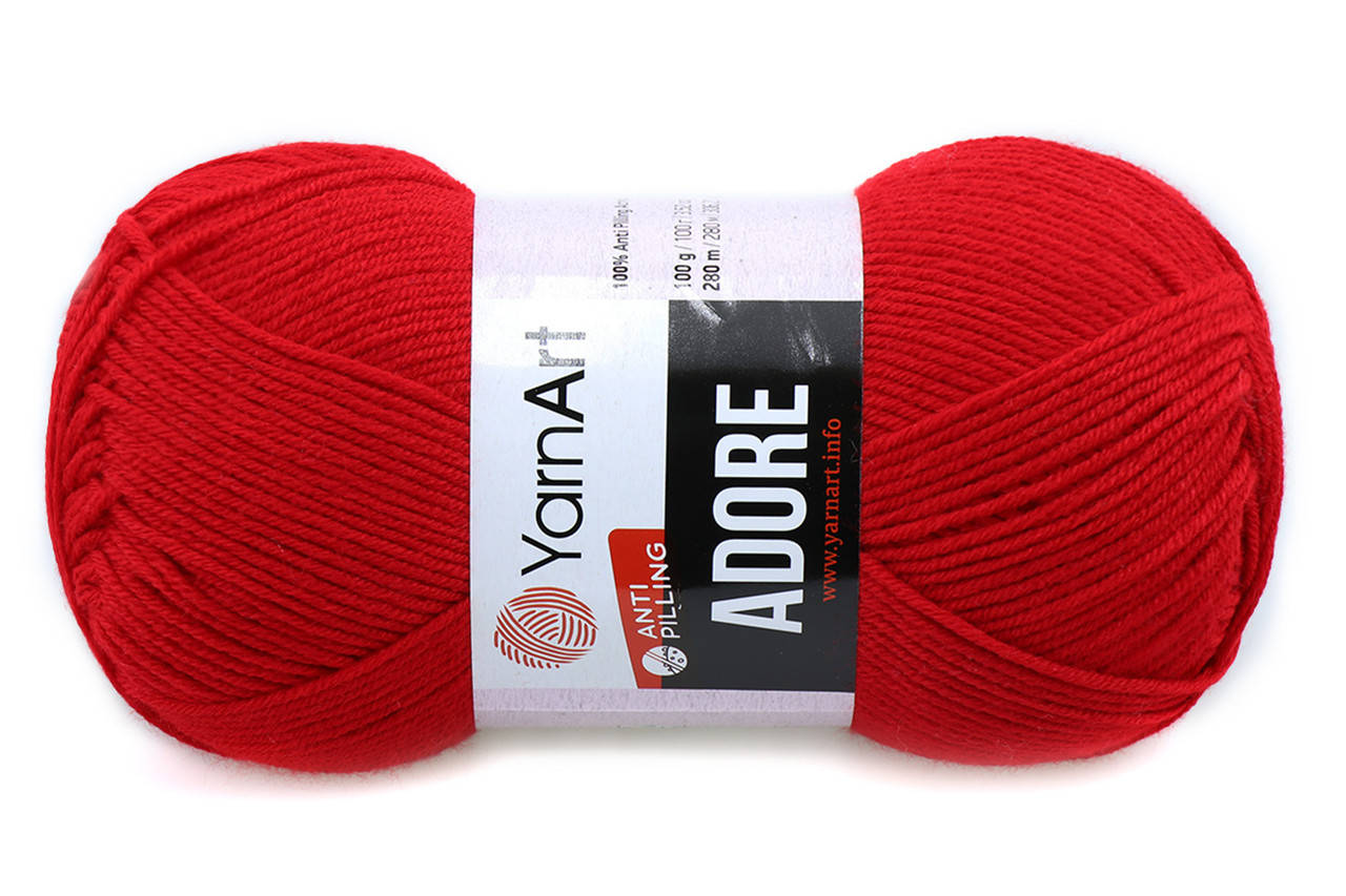 

YarnArt Adore, Темно-красный №352