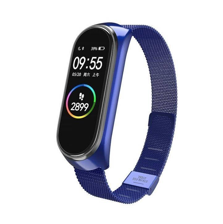 

Металлический ремешок MRK для фитнес браслета Xiaomi Mi Band 5/6 Синий (mrk0023)