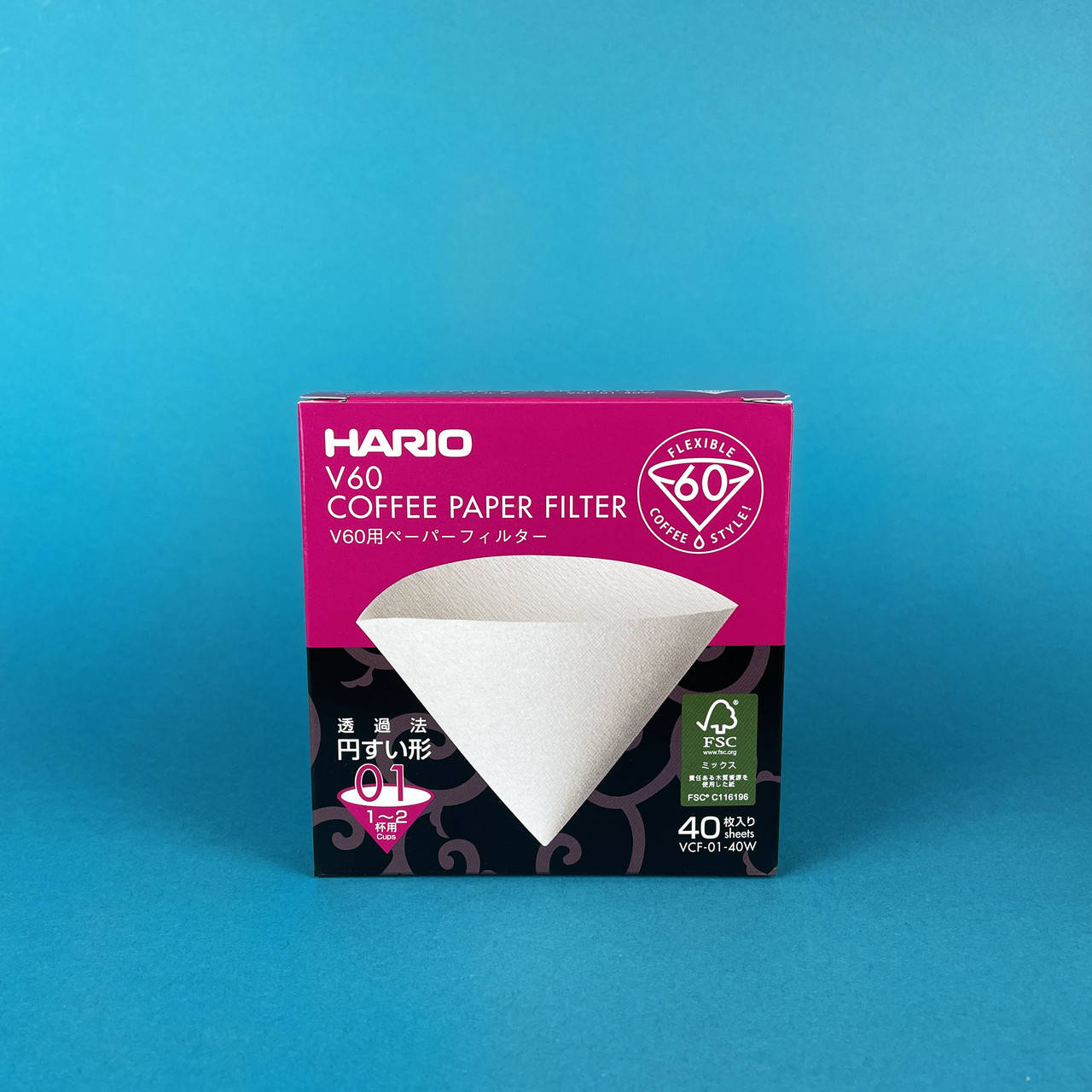 

Бумажный фильтр для пуровера на 1-2 чашки 40шт, Hario, Белый