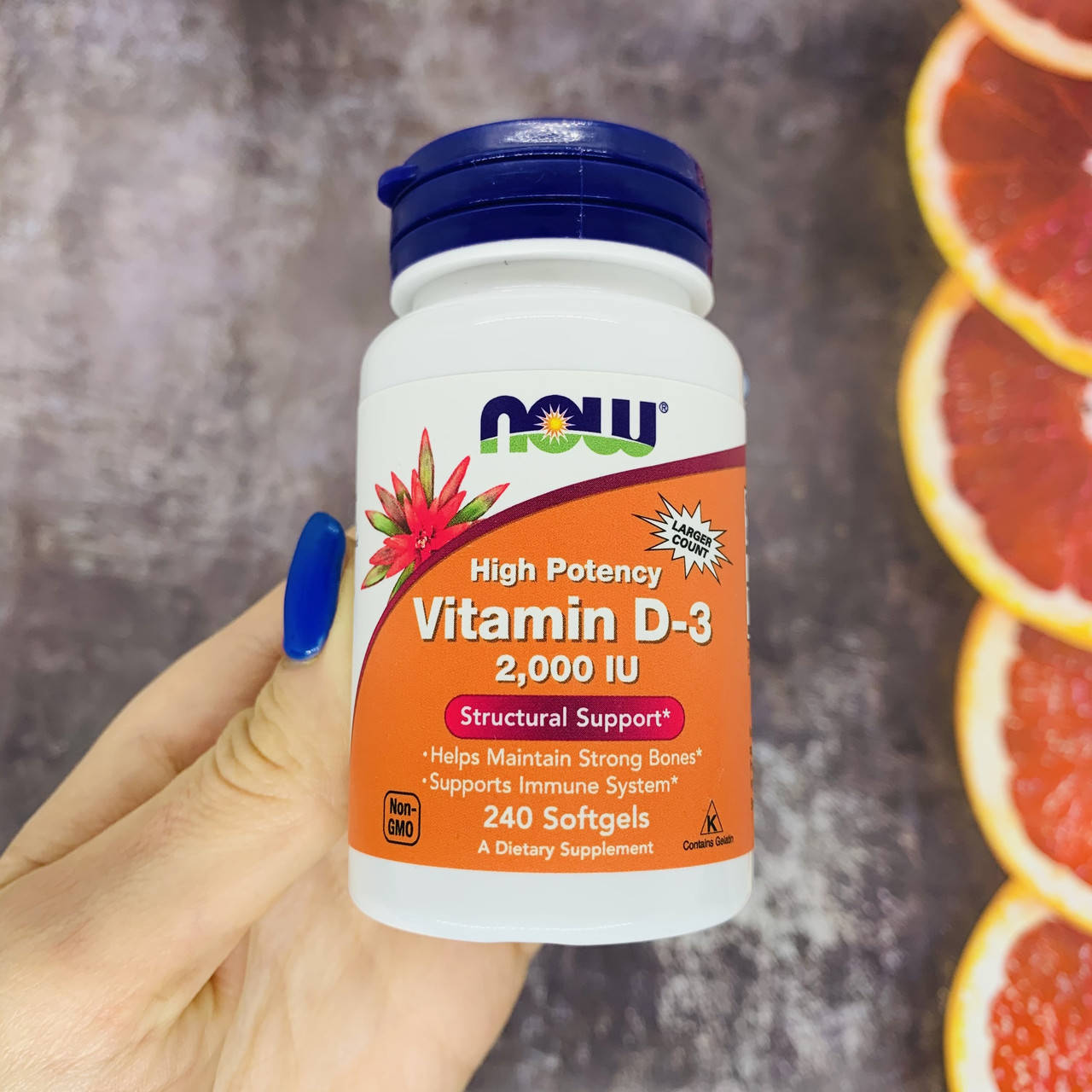 

Now Foods, витамин D-3, высокоактивный, 50 мкг (2000 МЕ), 240 капсул