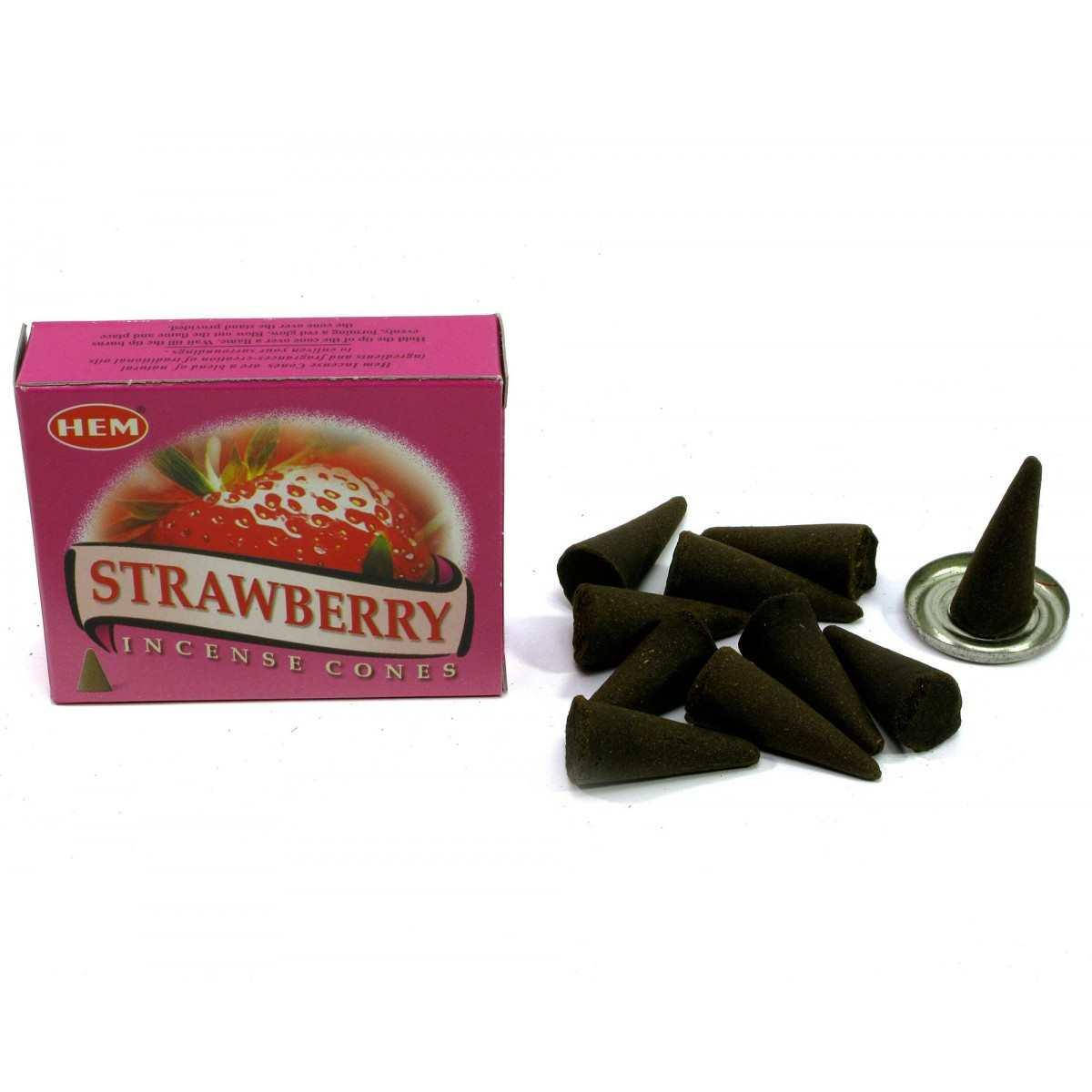 

Аромапалочки Strawberry (Клубника)(Hem) конусы благовоние