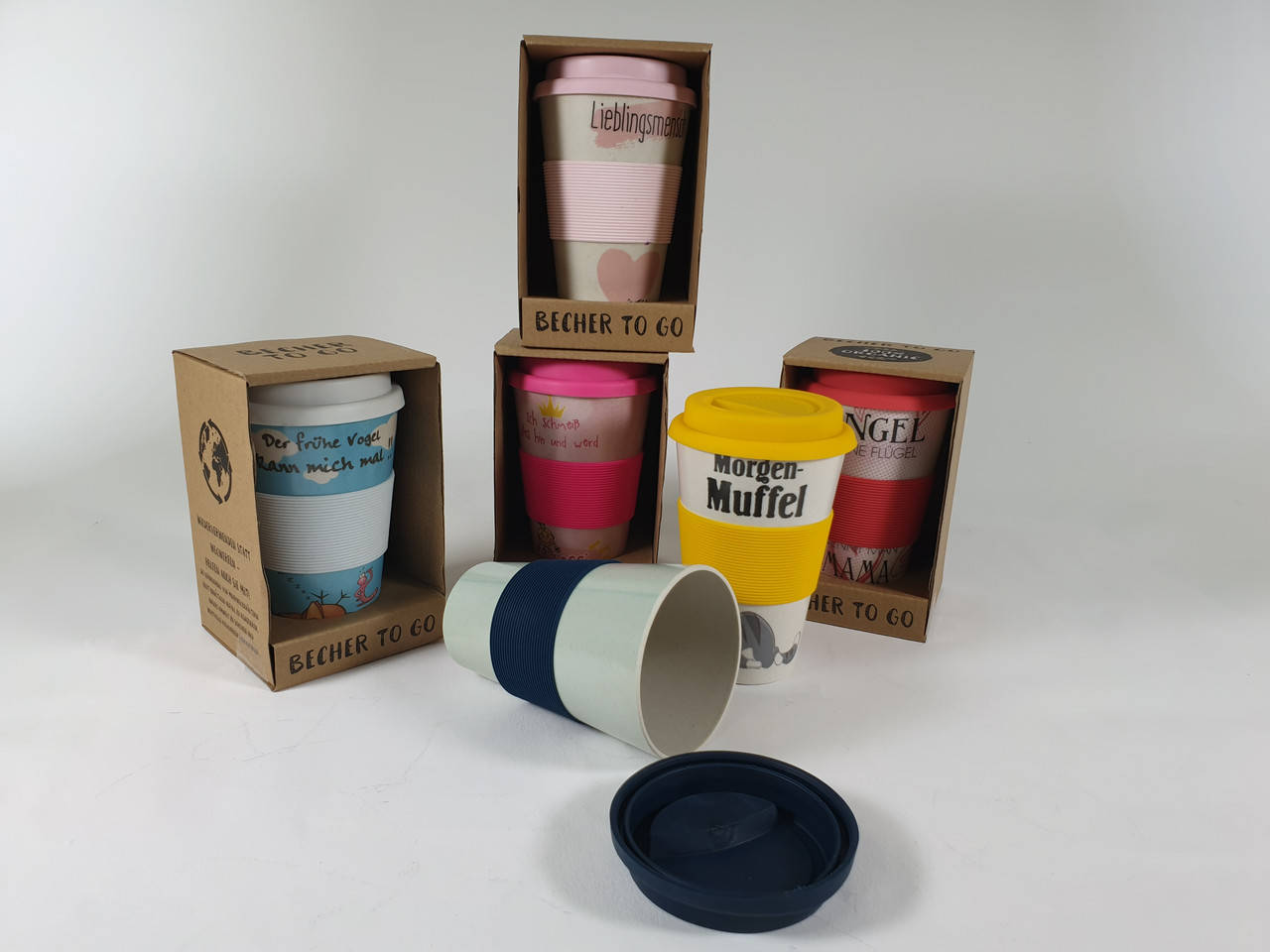 

Эко-кружка, термокружка "Becher to go" для кофе и чая, из волокон бамбука. 350 мл.