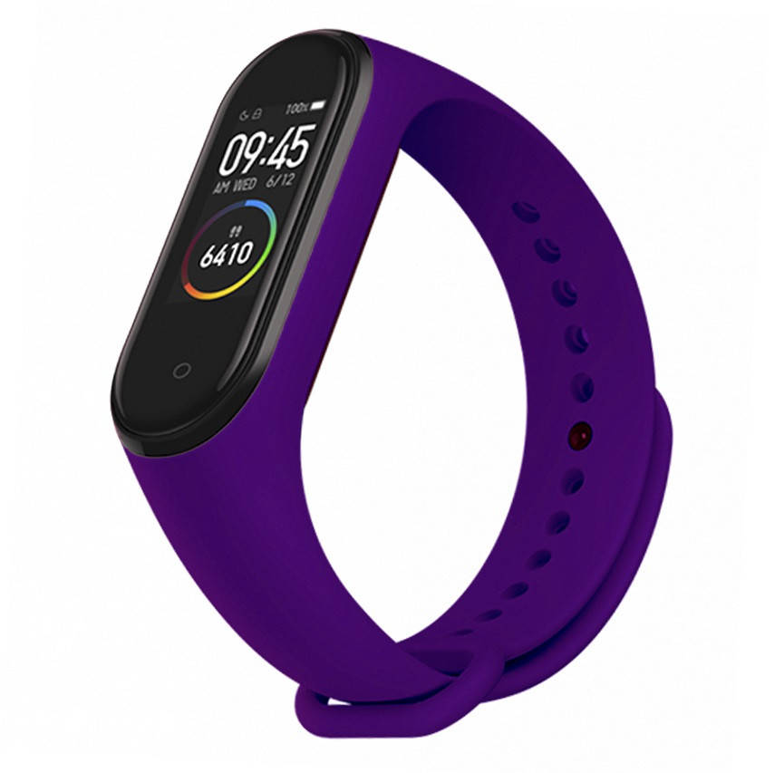

Ремешок mi band 4 ремешок к браслету Mi Band 3 силиконовый темно-фиолетовый