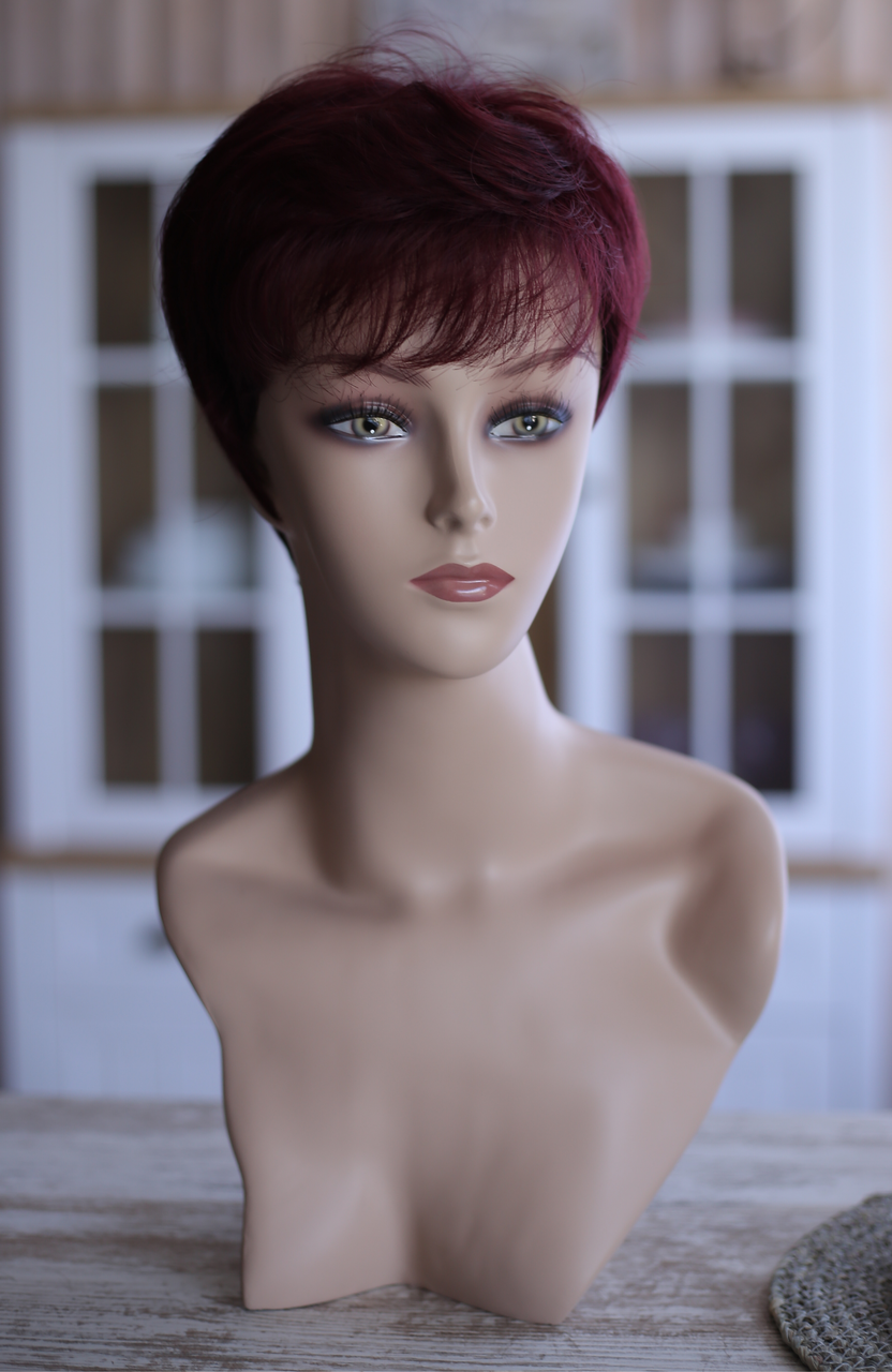 

Парик женский Dragon короткий искусственный цвет темная вишня