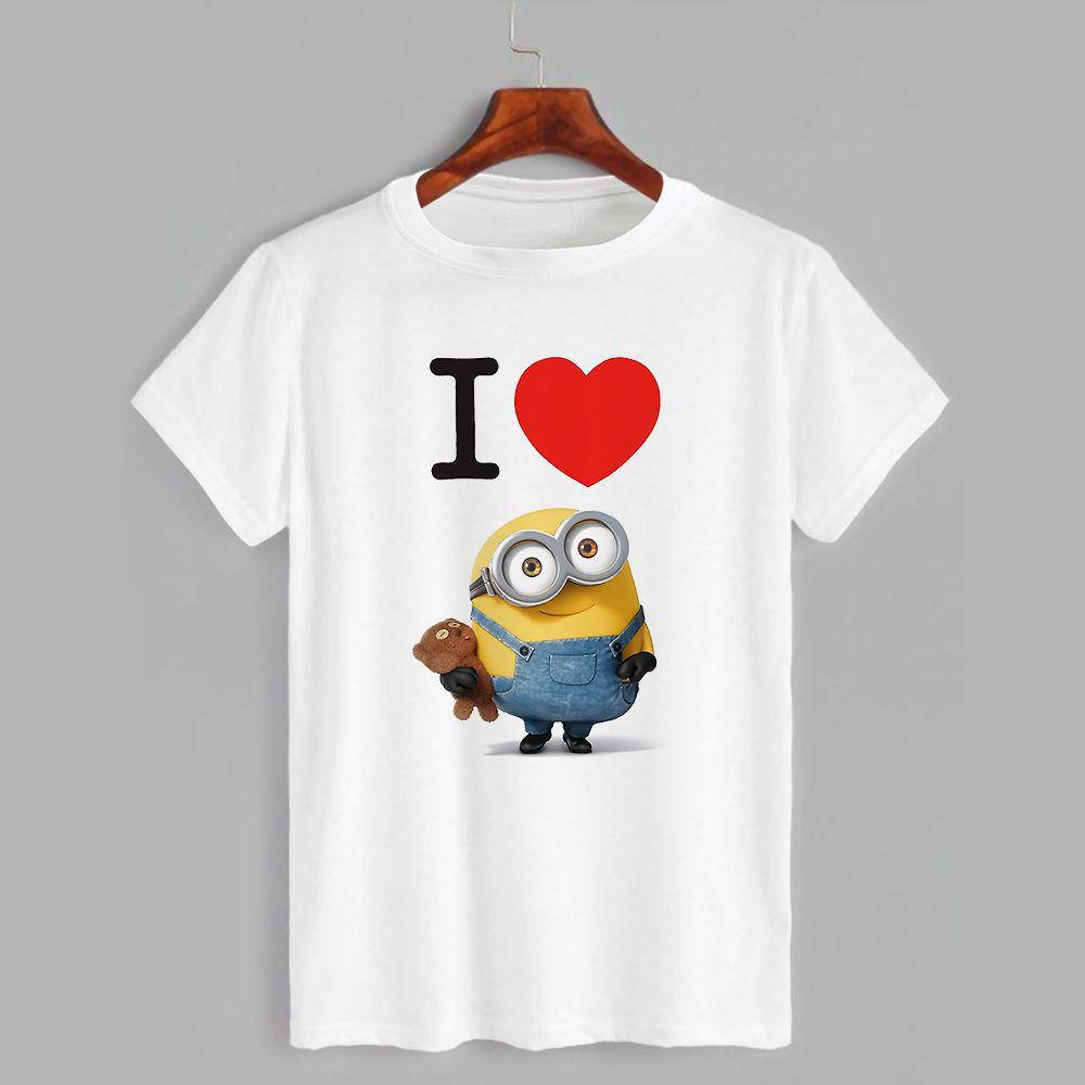 

Футболка с принтом Миньон Любовь (1103), Темно-серый