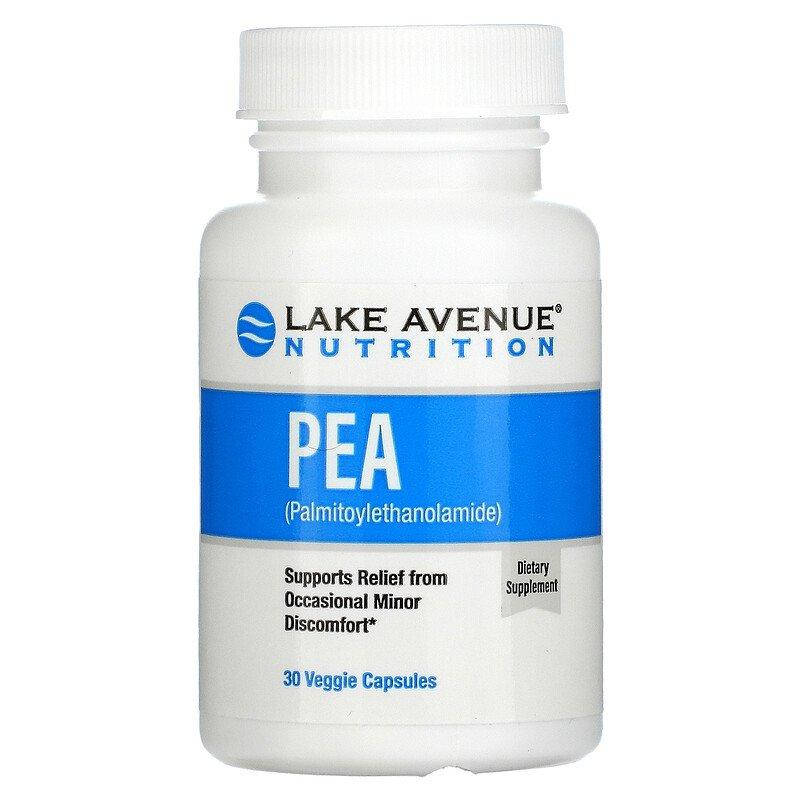 

Lake Avenue Nutrition, ПЭА (пальмитоилэтаноламид), 600 мг, 30 растительных капсул
