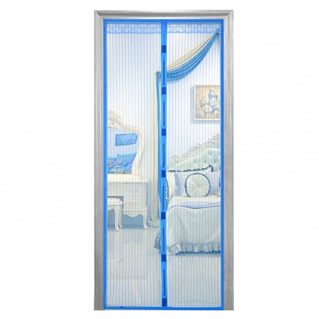 

Москитная сетка на дверь на магнитах 100х210 см Magic Mesh / Антимоскитная сетка Голубой