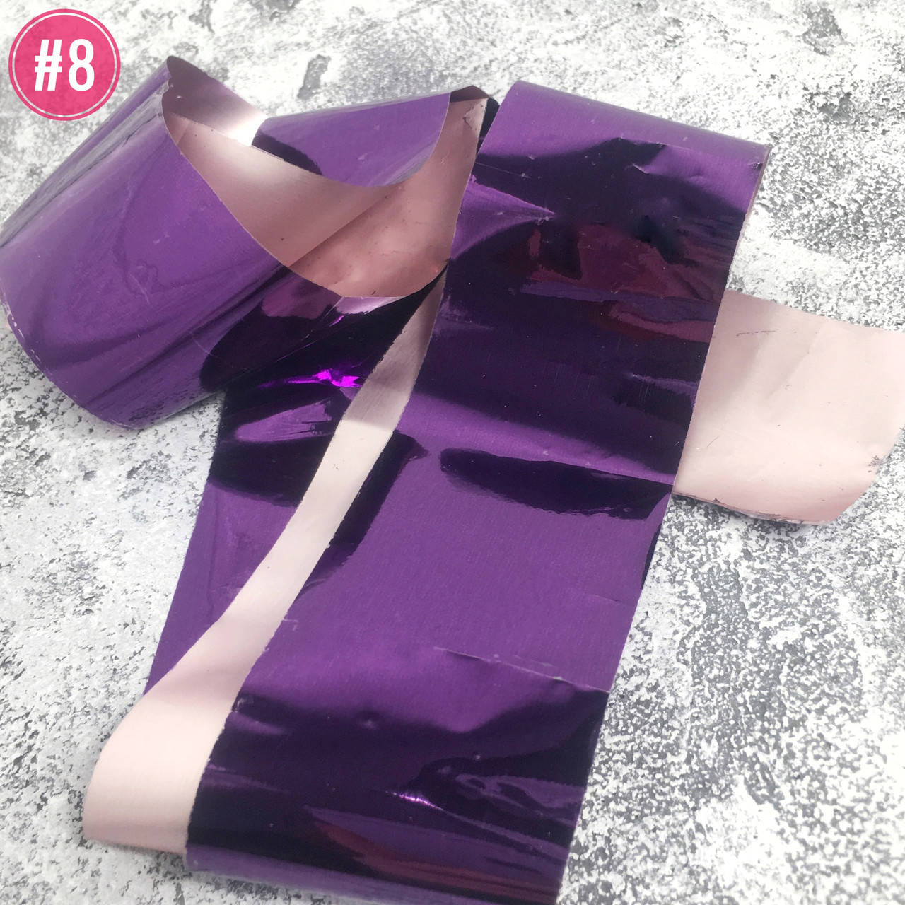 

Фольга для дизайна ногтей, литья, переводная (1 метр) №08, Фиолетовый