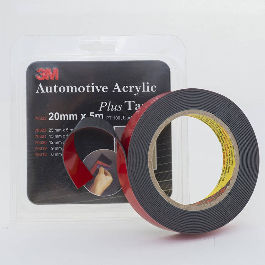 

Скотч двухсторонний "Plus Tape", 3M, 20mmx5mx1,14mm, черный, 70322