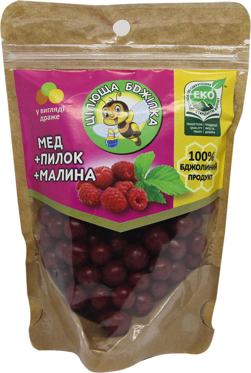 

Цілюща Бджілка (мед+пилок+малина) 150гр