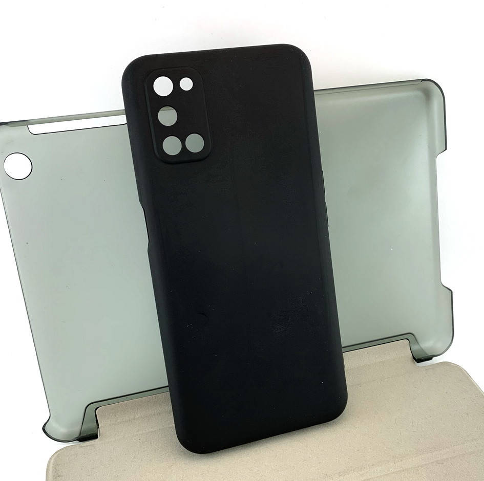 

Чехол для Oppo A52 накладка бампер Avantis Case Full силиконовый черный матовы