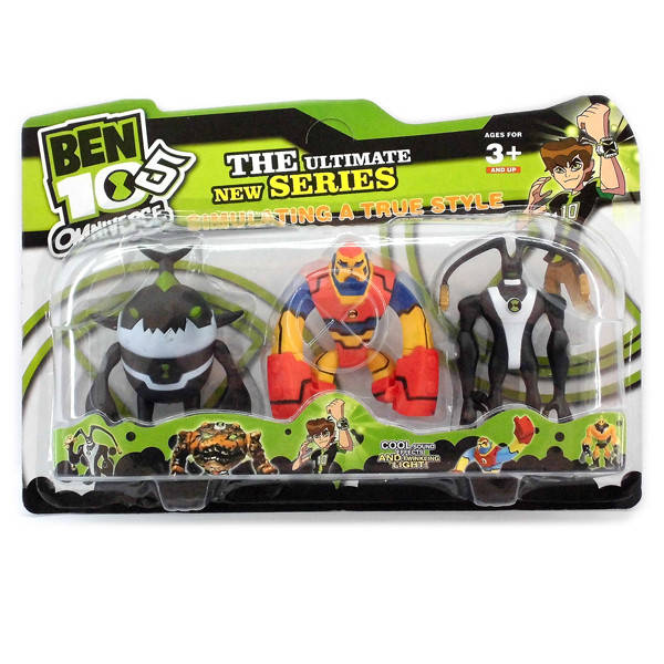 

Ben10 светящиеся фигурки 5 серии Фитбэк+Блокс+Итэл