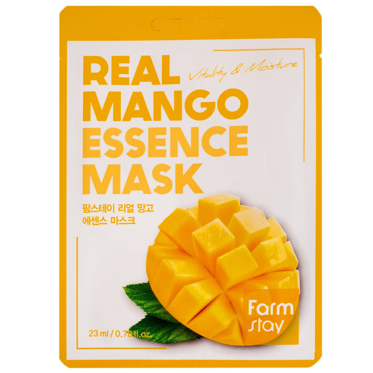 

Тканевая маска для лица с экстрактом манго FarmStay Real Mango Essence Mask 23 ml