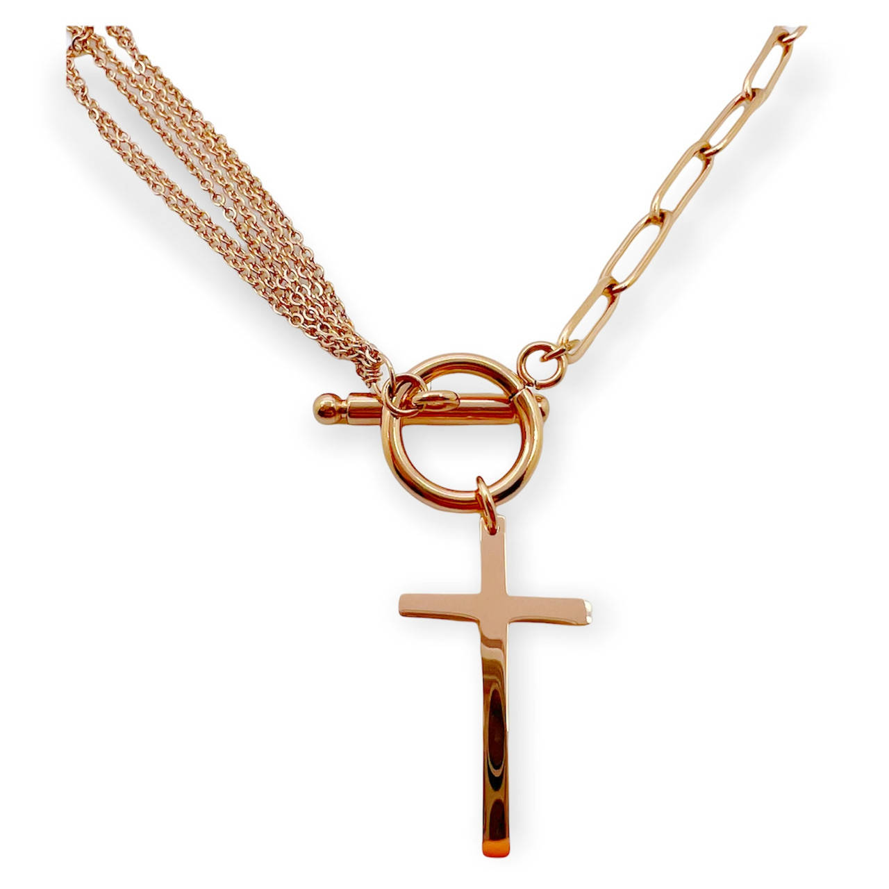 

Подвеска с крестом xuping. Rose gold