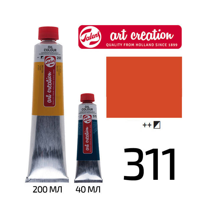 

Краска масляная ArtCreation, (311) Киноварь, 40 мл, Royal Talens