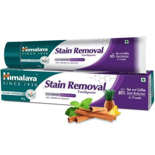 

Супер-відбілююча зубна паста Стайн Ремув Хімалая 80г, Himalaya Toothpaste Stain Removal, Зубная паста Хималая