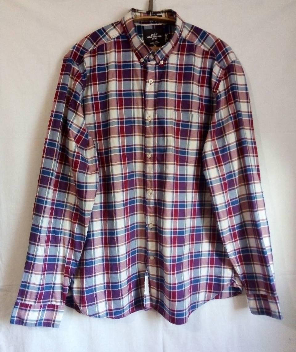 

Рубашка мужская коттоновая в клетку, бренд H&M, р. XL(50)