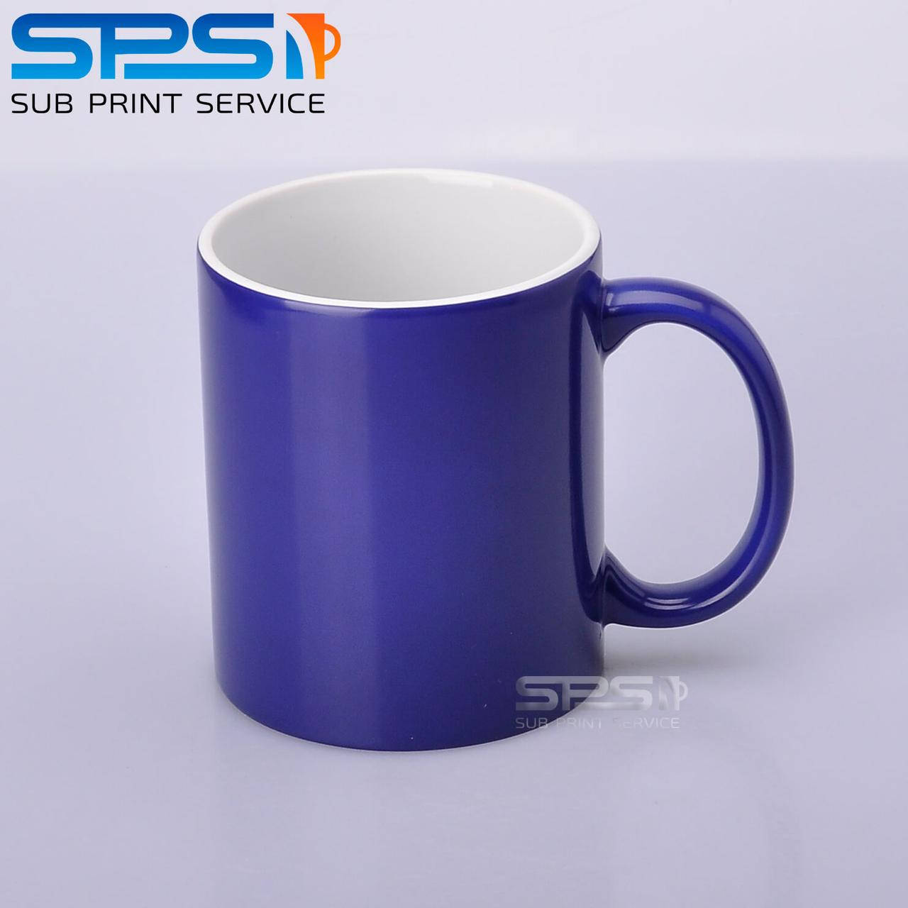 

Чашка для сублимации хамелеон ПОЛУГЛЯНЕЦ 330мл (синий)