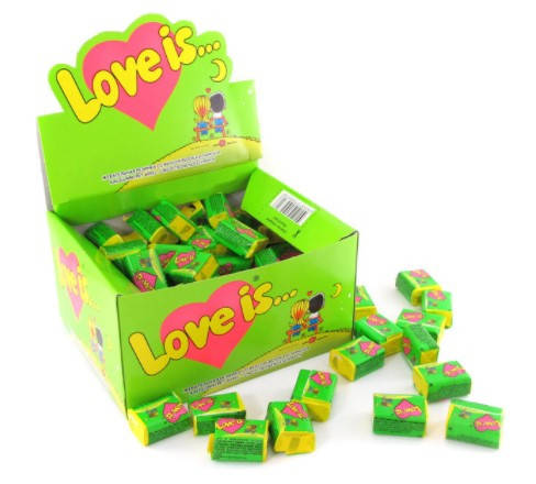 

Жвачки Love Is Лав Из 100 шт коробка Зелёный