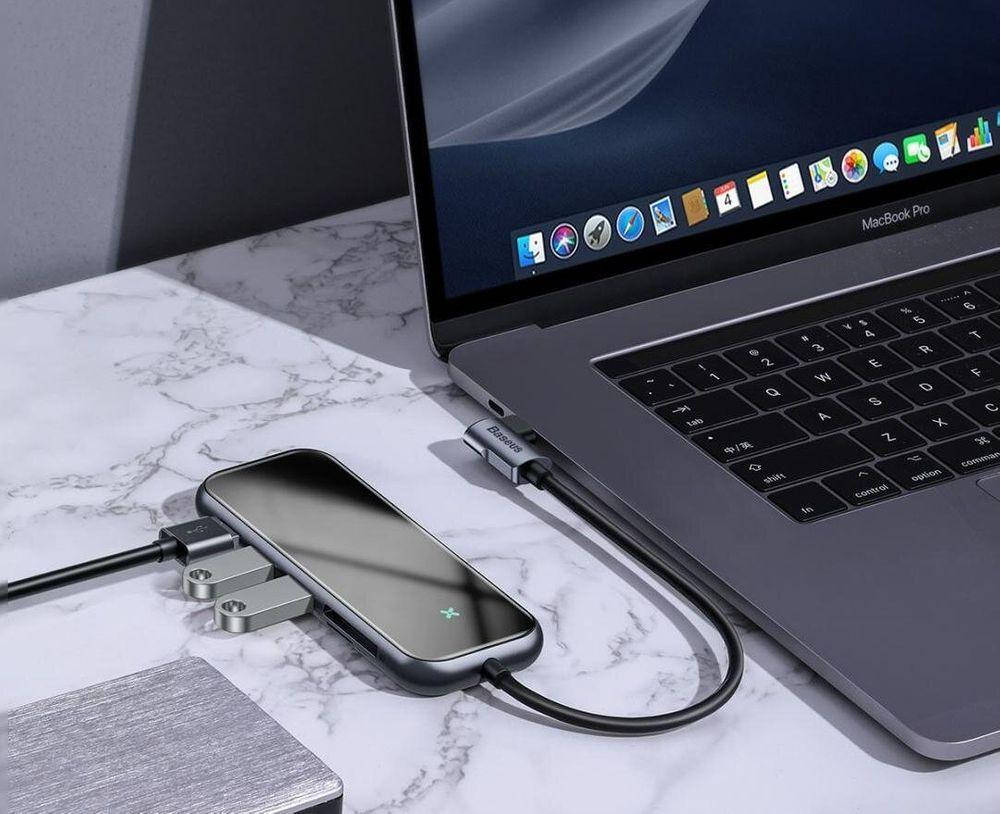 

Адаптер Baseus Multi-functional HUB (Type-C to 3xUSB3.0+HD4K+SD/TF+PD)