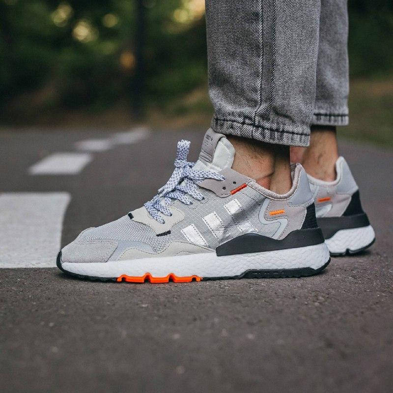 

Мужские кроссовки адидас (Adidas Nite Jogger Grey Orange)