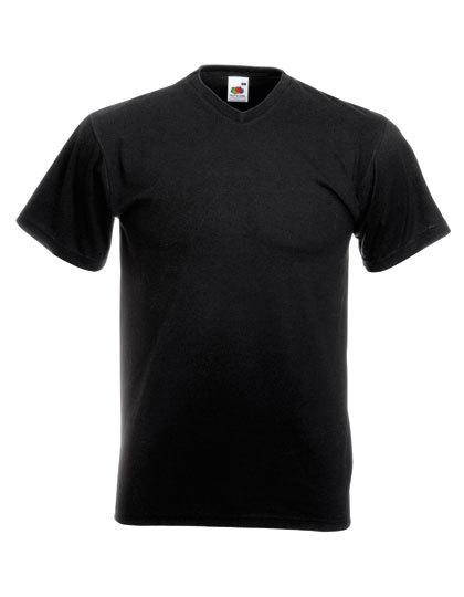 

Мужская футболка с V-вырезом Fruit of the loom V-neck 100% хлопок Черный, XL
