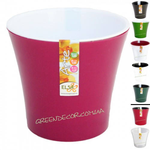 

Вазон Arte 1.2 л Пурпурный - Белый