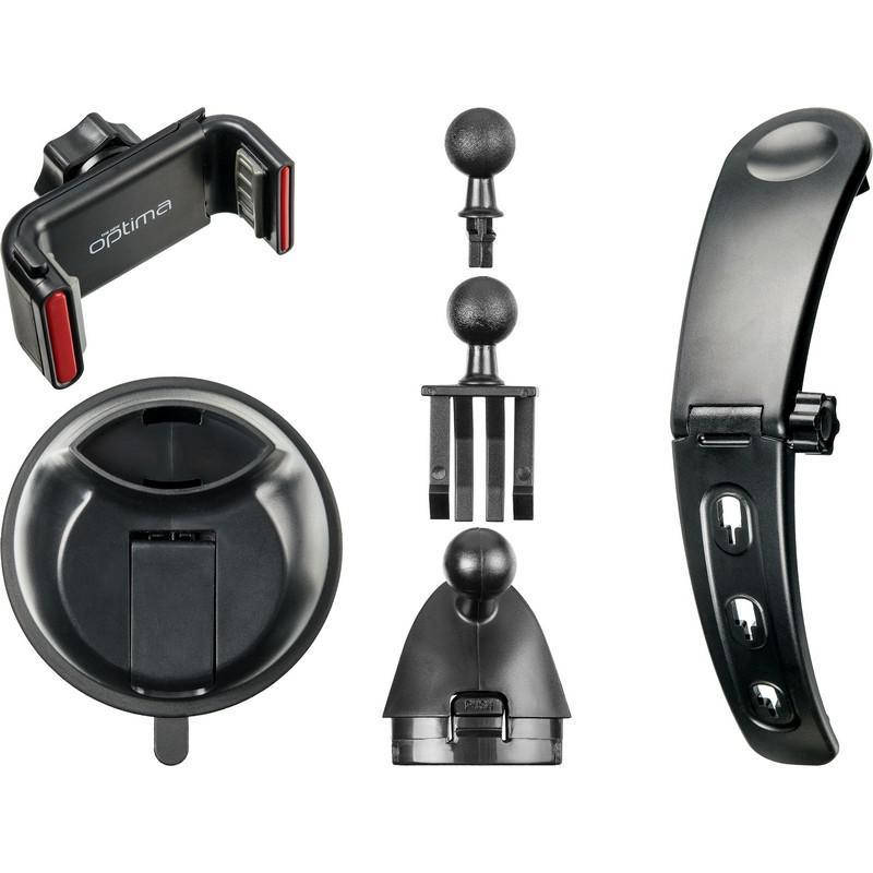 

Авто держатель для смартфона Optima RM-C40 Black, Черный